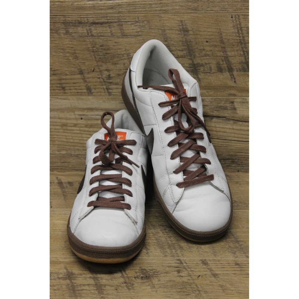 Nike Court Royale White Brown Sneakers Men's Size 10.5 Tennis Normcore Style